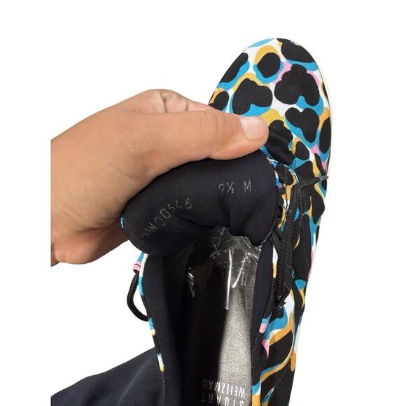 Stuart Weitzman Home Stretch Multicolor Leopard Sneakers Stretch Womens 9.5 M - Picture 8 of 8